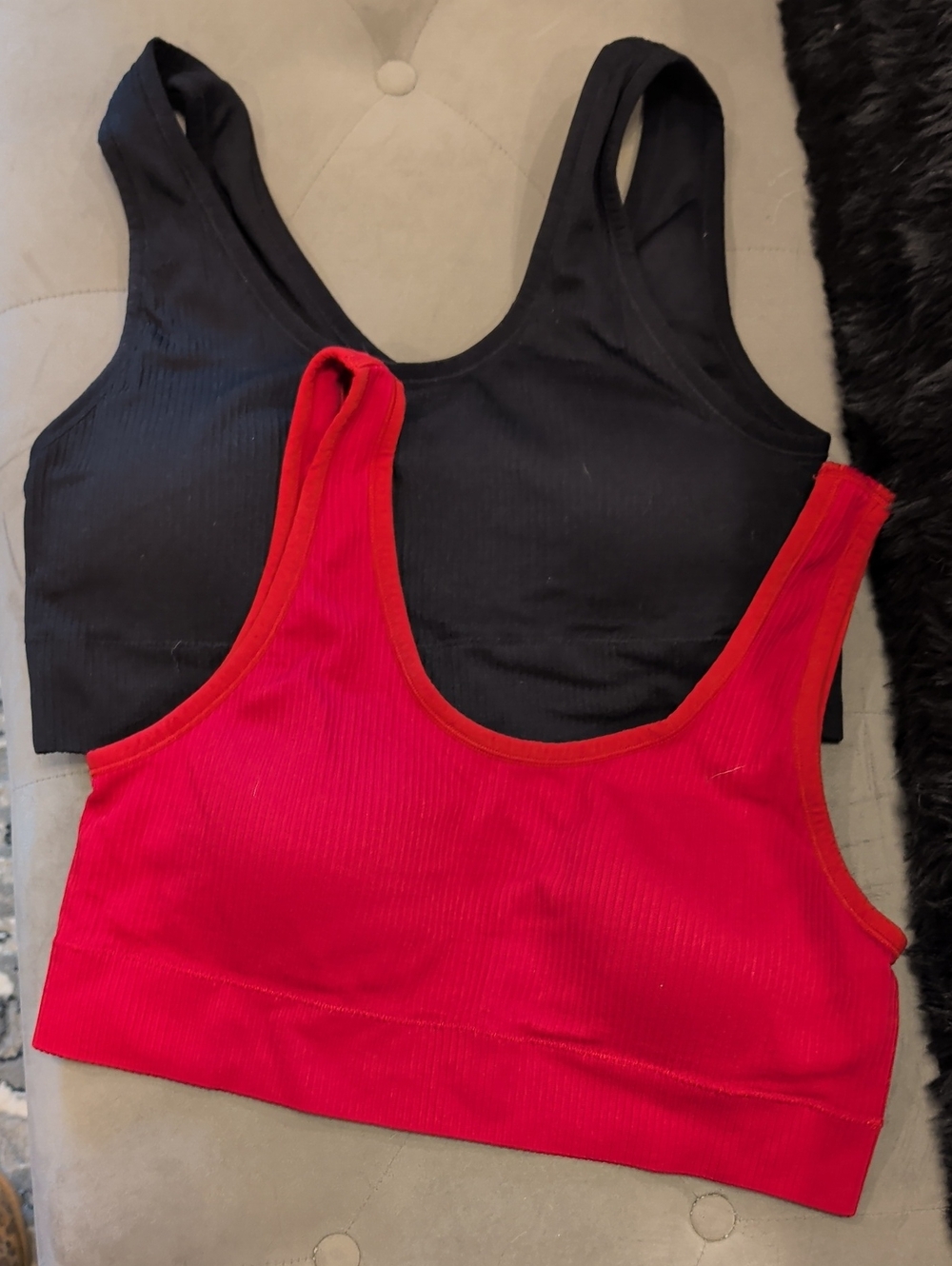 torrid Ribbed Scoop Sports Bra Duo - Red & Black